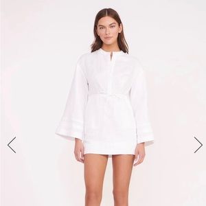 NWT!! Staud Karlee Dress. White linen. Size small.